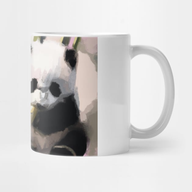 Baby Panda Bears eating bamboo by Cotton Candy Art